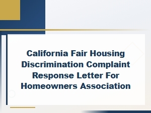 Responding to Fair Housing Discrimination Complaints for Hoas